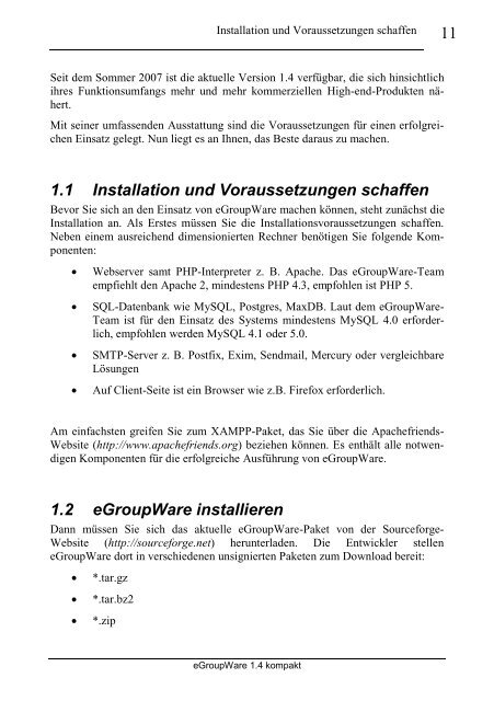 eGroupWare 1.4 kompakt - Brain-Media.de Brain-Media.de