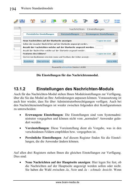 eGroupWare 1.4 kompakt - Brain-Media.de Brain-Media.de