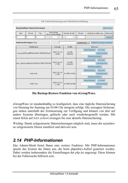 eGroupWare 1.4 kompakt - Brain-Media.de Brain-Media.de