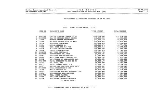 Untitled - Hidalgo County Appraisal District