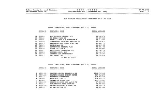 Untitled - Hidalgo County Appraisal District