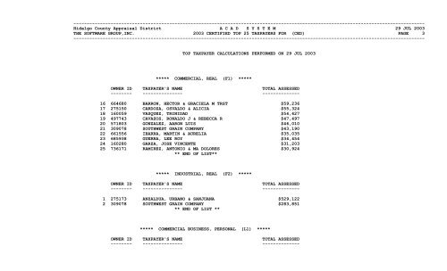 Untitled - Hidalgo County Appraisal District