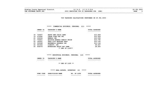 Untitled - Hidalgo County Appraisal District