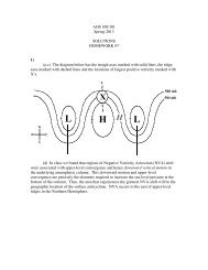 AOS 100/101 Spring 2013 SOLUTIONS HOMEWORK #7 1 - Marrella