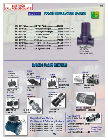 RAVEN FLOW METERS - Sprayer Specialties, Inc.