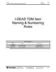 Rules for TDM naming - NX5 for Engineering Design - Fermilab