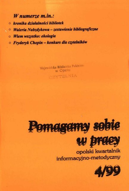 opolski kwartalnik informacyjno-metodyczny - Bibliotekarz Opolski