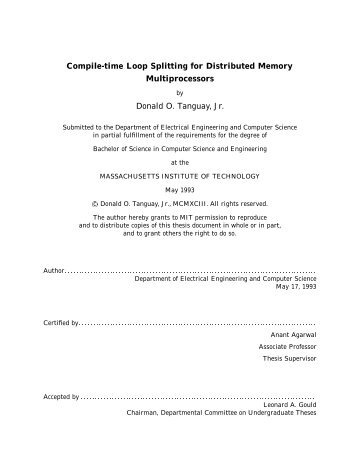 Compile-time Loop Splitting for Distributed Memory ... - Stanford AI Lab
