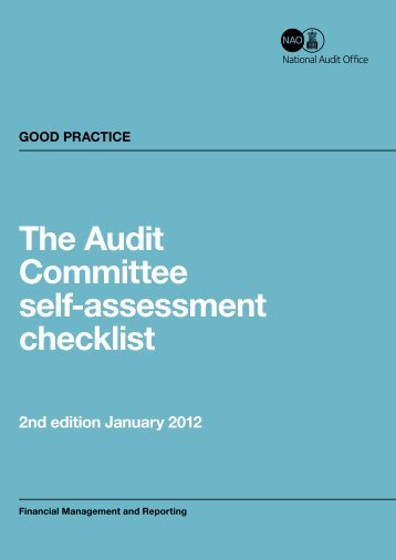 The Audit Committee self-assessment checklist - National Audit Office