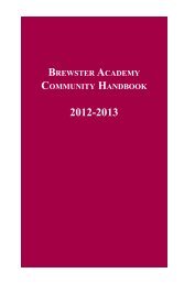 Brewster Academy Community Handbook (PDF)