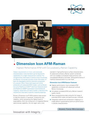 Dimension Icon Atomic Force Microscope with Co ... - Bruker