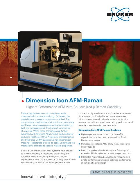Dimension Icon Atomic Force Microscope with Co ... - Bruker