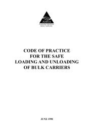 Code of Practice for the Safe Loading and Unloading of Bulk Carriers