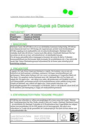 Befolkningsunderlag i LAG-omrÃ¥det 2007-12-31 - Dalslands Turist AB