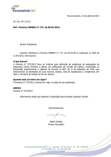 16/04 Corpo de Bombeiros do RJ fixa critérios de exigências de ...