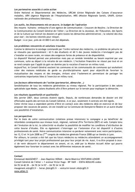 WANTED : installation de mÃ©decins gÃ©nÃ©ralistes â Conseil GÃ©nÃ©ral ...