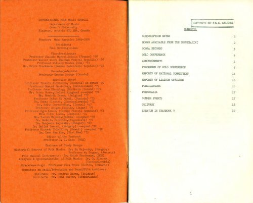 Apr 1979 - International Council for Traditional Music