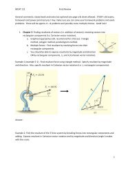 MCHT 111 Final Review 1 General comments: closed book and ...