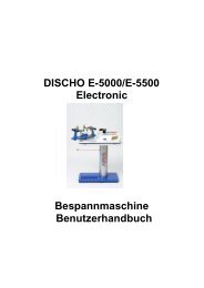 bestandteile der discho e-5000 besaitungsmaschine - TENNISman.de