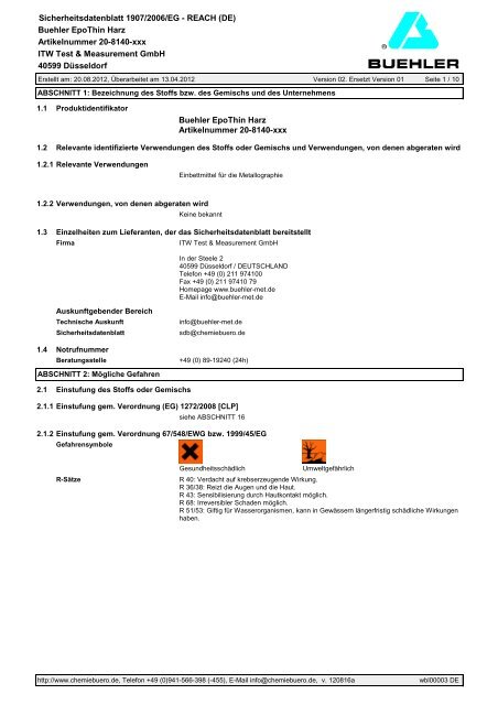 EpoThin Resin (Harz) - Buehler GmbH