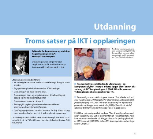 Troms fylkeskommunes Ã¥rsrapport 2004