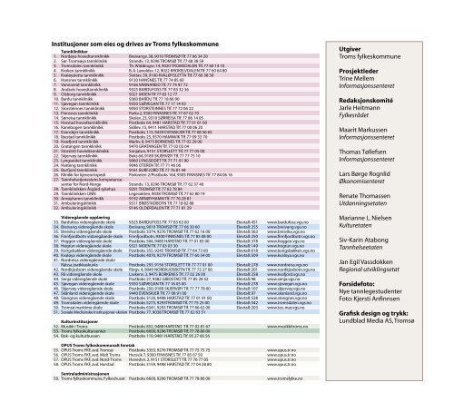 Troms fylkeskommunes Ã¥rsrapport 2004