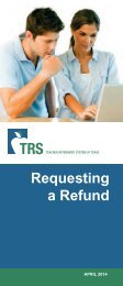 Requesting a Refund - TRS