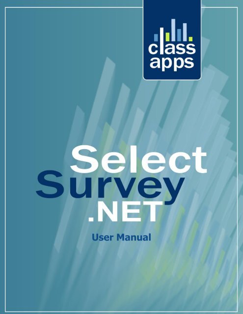 SelectSurvey user manual