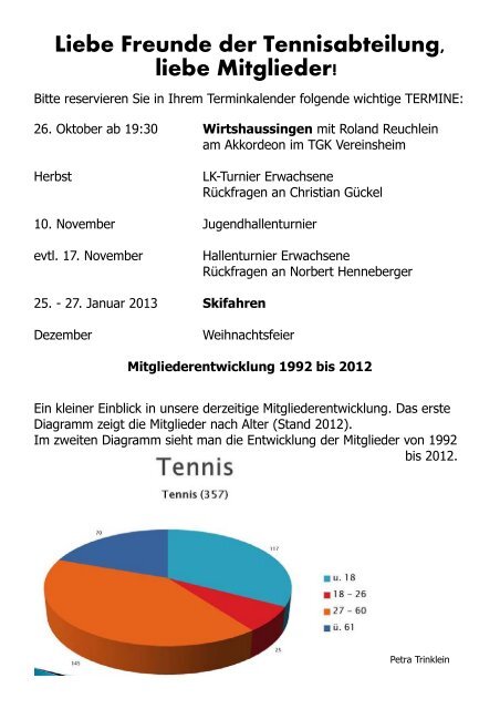 das Tennismagazin der TGK- Tennisabteilung - Abteilung Tennis ...