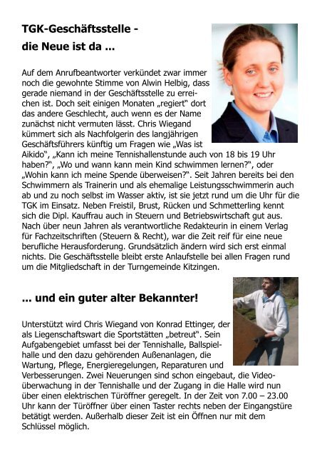 das Tennismagazin der TGK- Tennisabteilung - Abteilung Tennis ...