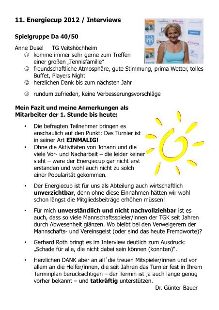 das Tennismagazin der TGK- Tennisabteilung - Abteilung Tennis ...