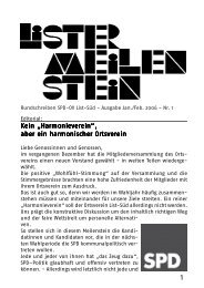 Lister Meilenstein, Ausgabe 1/2006 - SPD-Ortsverein List-Süd