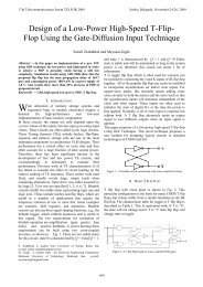 Design of a Low-Power High-Speed T-Flip- Flop Using ... - Telfor 2009