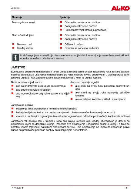 User Manual - AL-KO Garten + Hobby