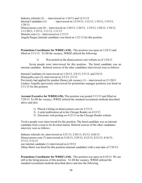 KMKI-AM EEO Report 2013 April 1, 2012 â March 31 ... - Radio Disney