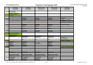 Programm Trainingslager 2010 - TV Herzogenbuchsee