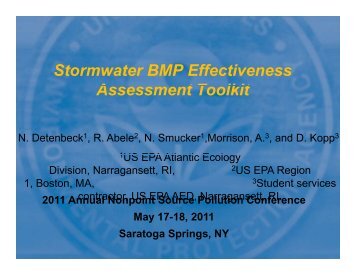 Stormwater Best Management Practice Effectiveness ... - NEIWPCC