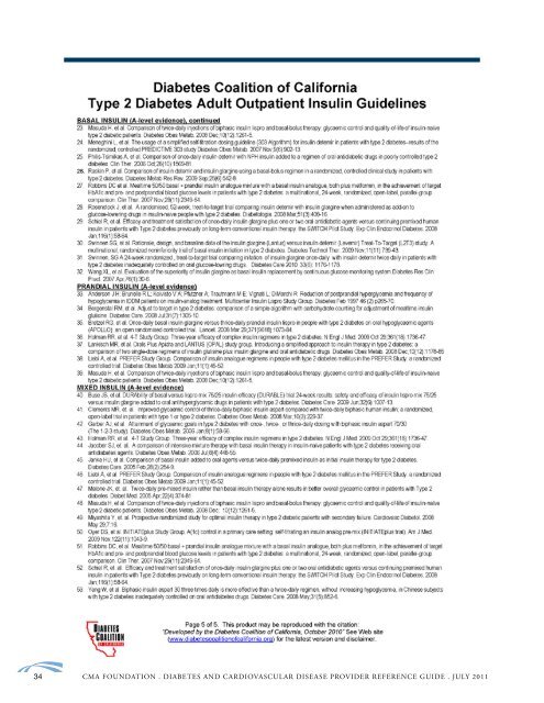 Type 2 Diabetes Adult Outpatient Insulin Guidelines - CMA Foundation