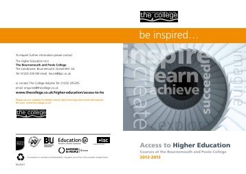 access courses prepare you for higher education. They're suitable if ...