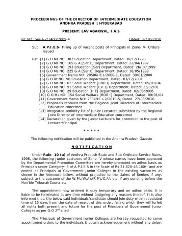 92.Zone V Principal posting orders - CIE Main Page