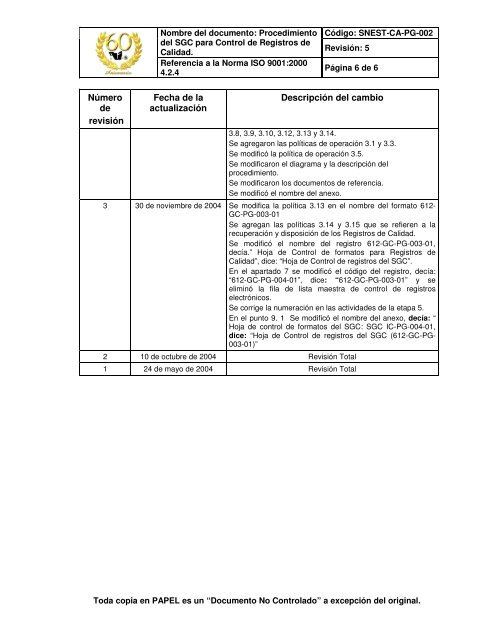 SNEST-CA-PG-002 CONTROL DE REGISTROS.pdf - Instituto ...