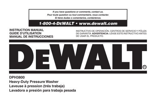 1-800-4-DEWALT • www.dewalt.com - Allparts Equipment
