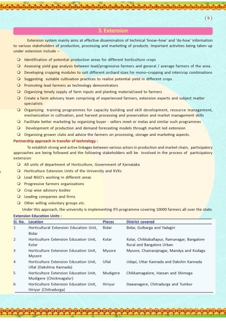 University Profile 2012 - University of Horticultural Sciences, Bagalkot