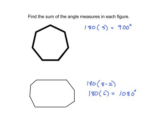 5.4 Polygons Triangle Quadrilateral Pentagon Hexagon Heptagon ...