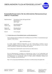 Kommunikationsparameter für den elektronischen Datenaustausch ...