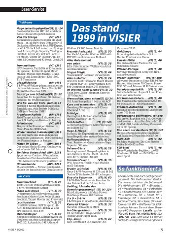 Das stand 1999 in VISIER