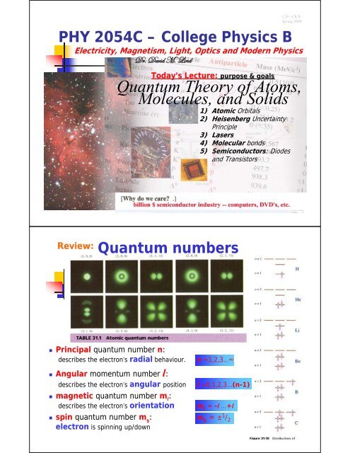 Quantum Theory of Atoms, Molecules, and Solids