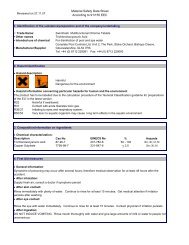 Material Safety Data Sheet According to 91/155 EEC