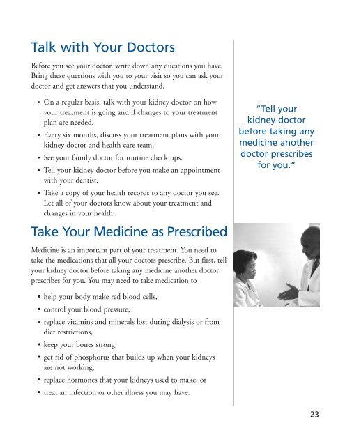 Medicare's "You Can Live: Your Guide For Living With Kidney Failure"
