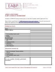 Candidate Membership application form - EABP